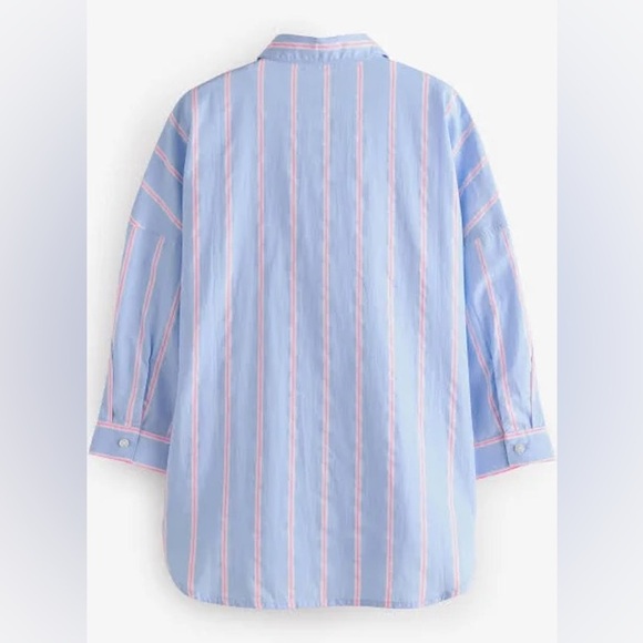 NWT Next Kids' Oversize Stripe Button-Up Shirt 12Y - Picture 3 of 4